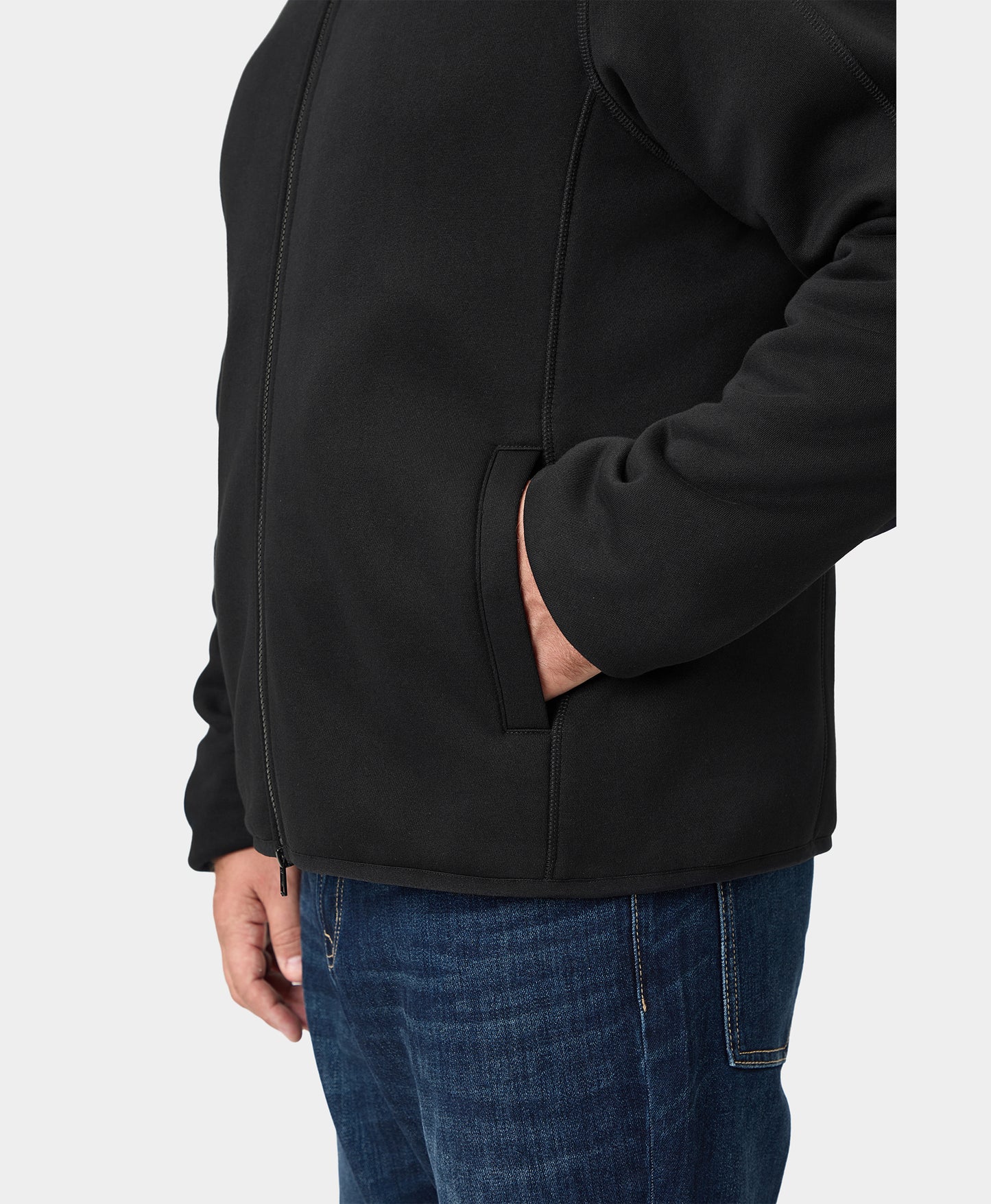 Florence Men's Heated Fleece Jacket - Black