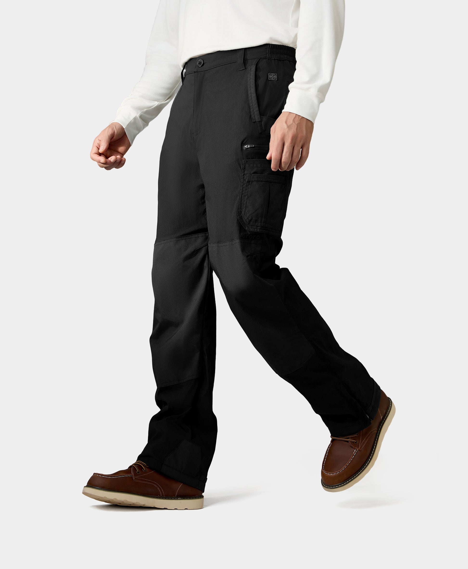 fleece lined dress pants for men Eddie Bauer Mens Fleece Lined Pants Water Resistant, Lightweight Stretch Fabric, Zipper Pockets (Tan, 32Wx32L)