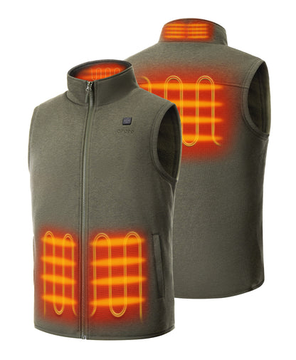 Men's Heated Fleece Vest (4 Heating Zones)