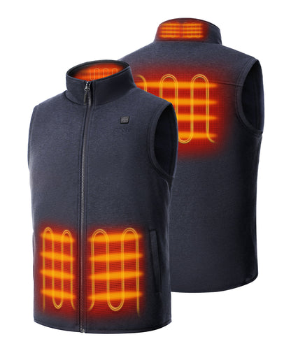 Men's Heated Fleece Vest (4 Heating Zones)