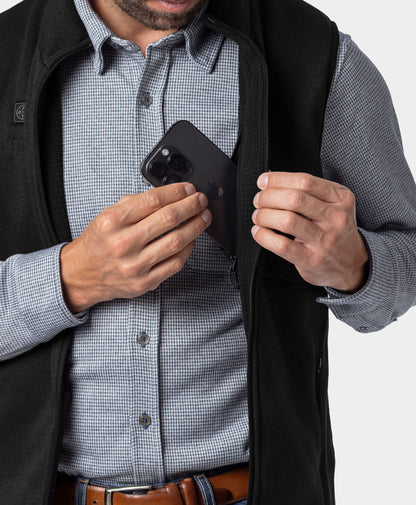 Augusta Tournament Men's 4-Zone Heated Sweater Fleece Vest