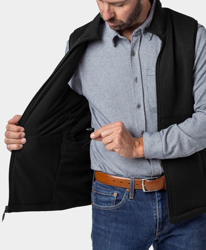 Augusta Tournament Men's 4-Zone Heated Sweater Fleece Vest