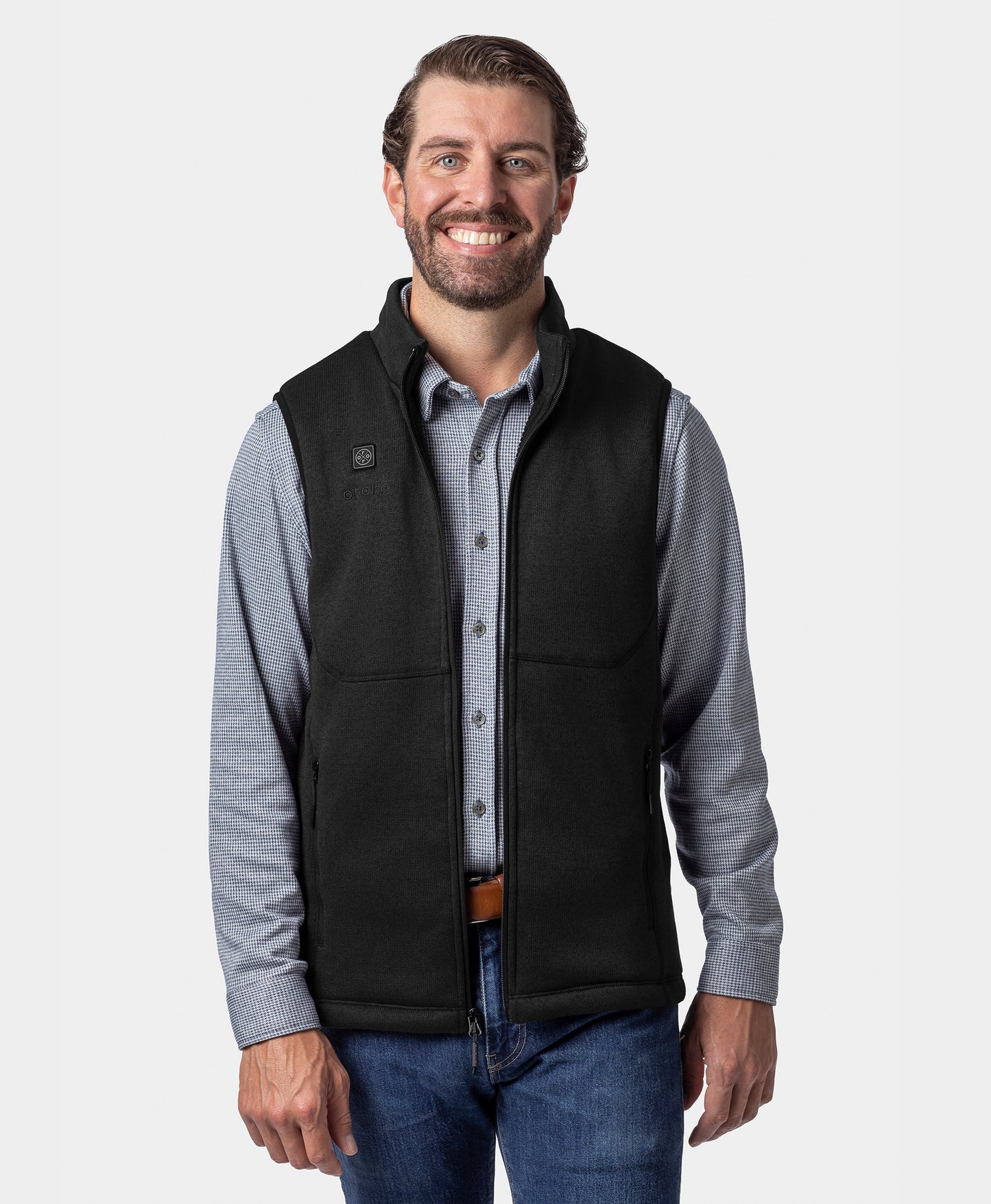 Augusta Tournament Men's 4-Zone Heated Sweater Fleece Vest