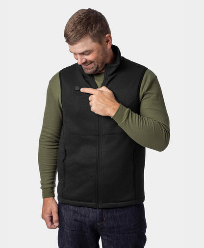 Augusta Tournament Men's 4-Zone Heated Sweater Fleece Vest