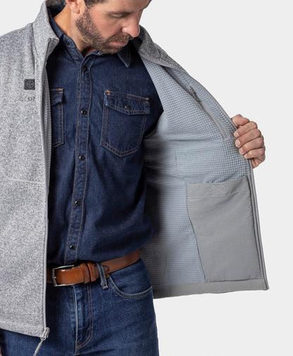 Augusta Tournament Men's 4-Zone Heated Sweater Fleece Vest