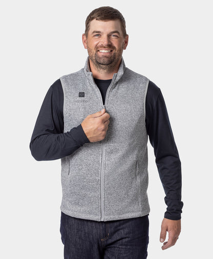 Augusta Tournament Men's 4-Zone Heated Sweater Fleece Vest