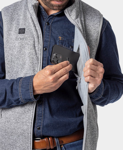 Augusta Tournament Men's 4-Zone Heated Sweater Fleece Vest