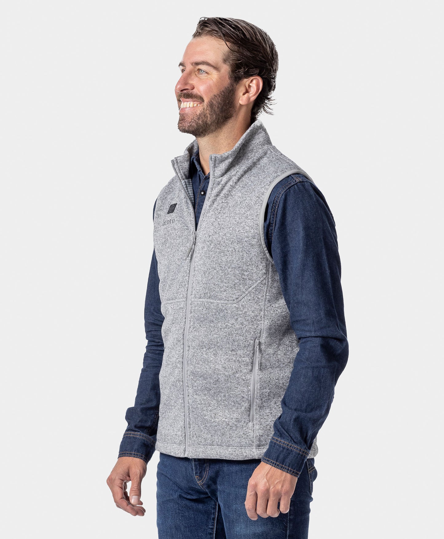 Augusta Tournament Men's 4-Zone Heated Sweater Fleece Vest