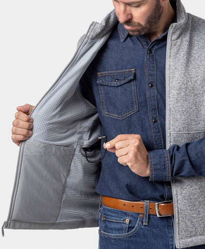 Augusta Tournament Men's 4-Zone Heated Sweater Fleece Vest