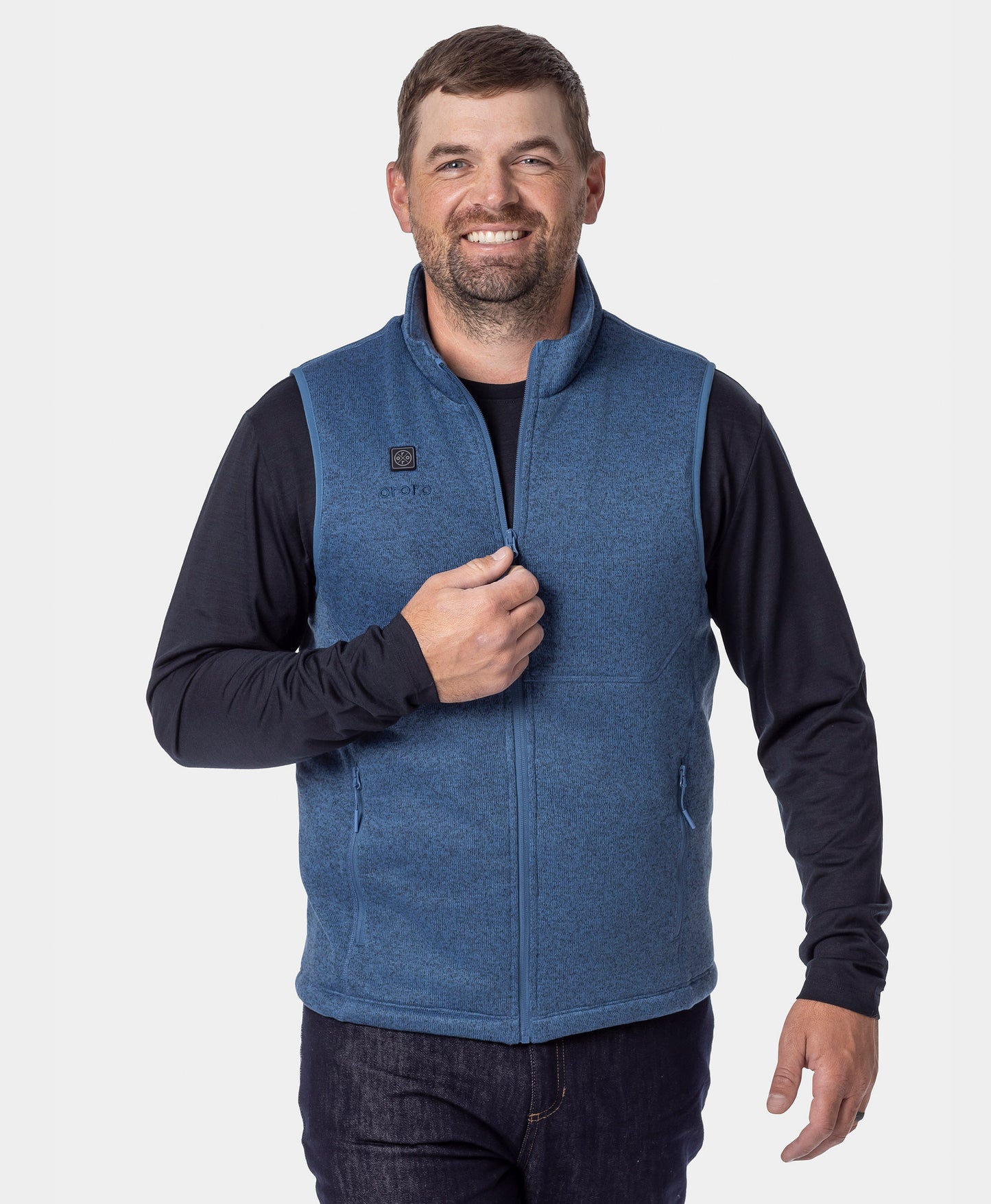 Augusta Tournament Men's 4-Zone Heated Sweater Fleece Vest