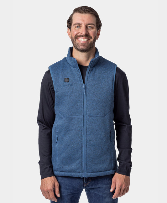 Augusta Tournament Men's 4-Zone Heated Sweater Fleece Vest