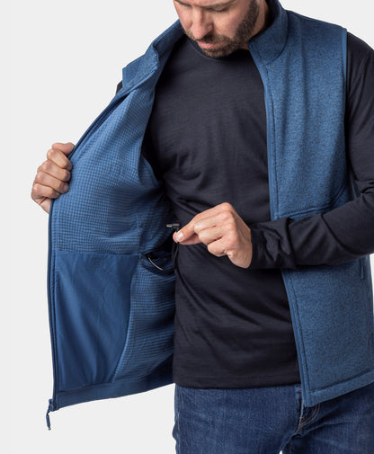 Augusta Tournament Men's 4-Zone Heated Sweater Fleece Vest