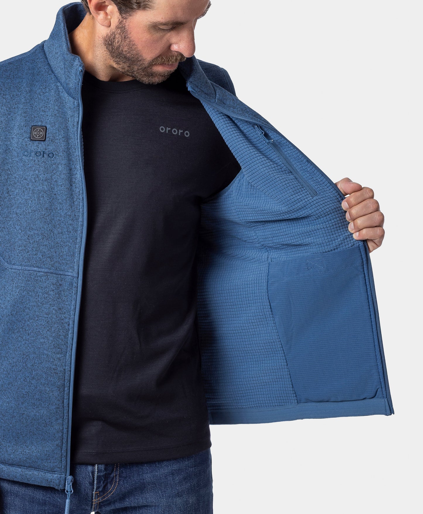 Augusta Tournament Men's 4-Zone Heated Sweater Fleece Vest