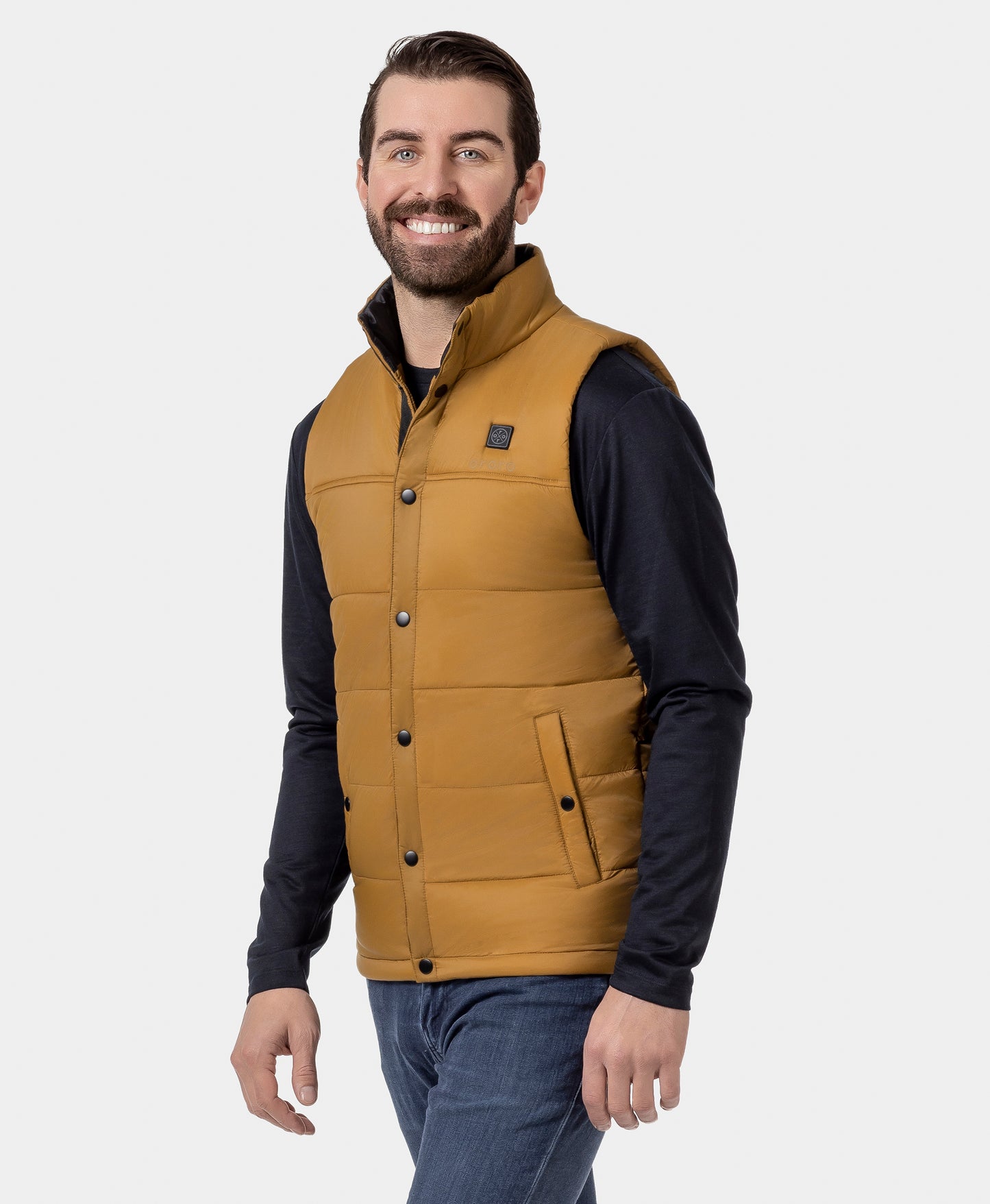 PuffLyte Men's Heated Lightweight Vest - Dark Khaki