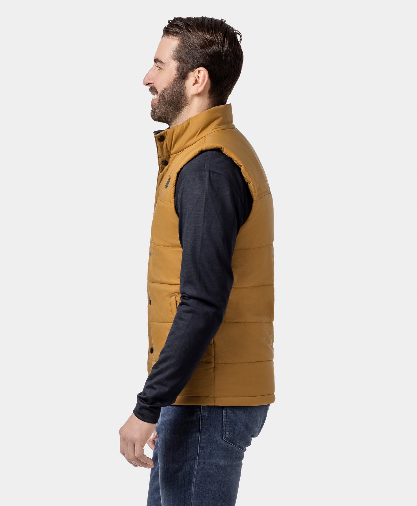 PuffLyte Men's Heated Lightweight Vest - Dark Khaki