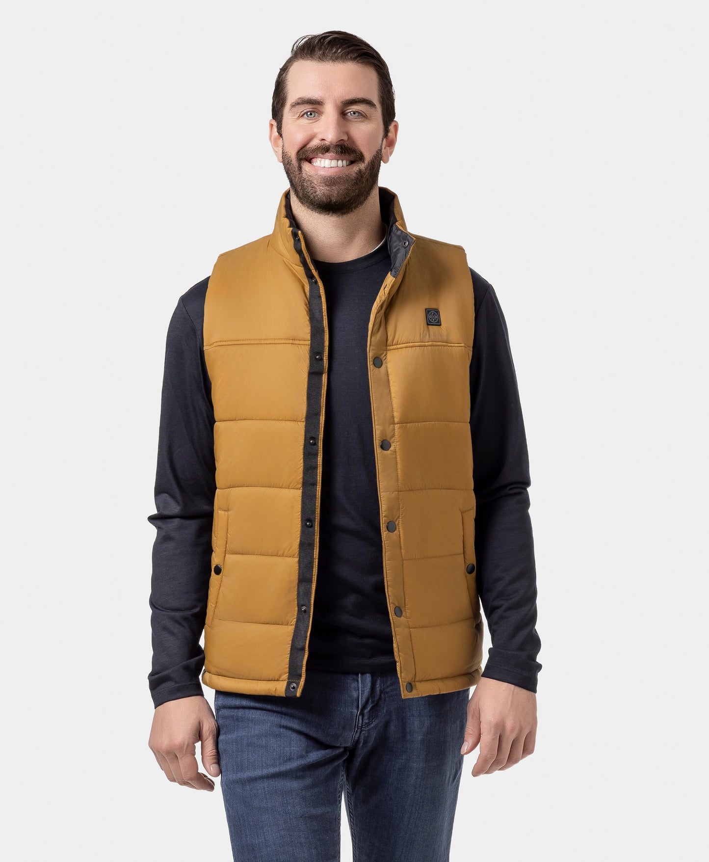 PuffLyte Men's Heated Lightweight Vest - Dark Khaki