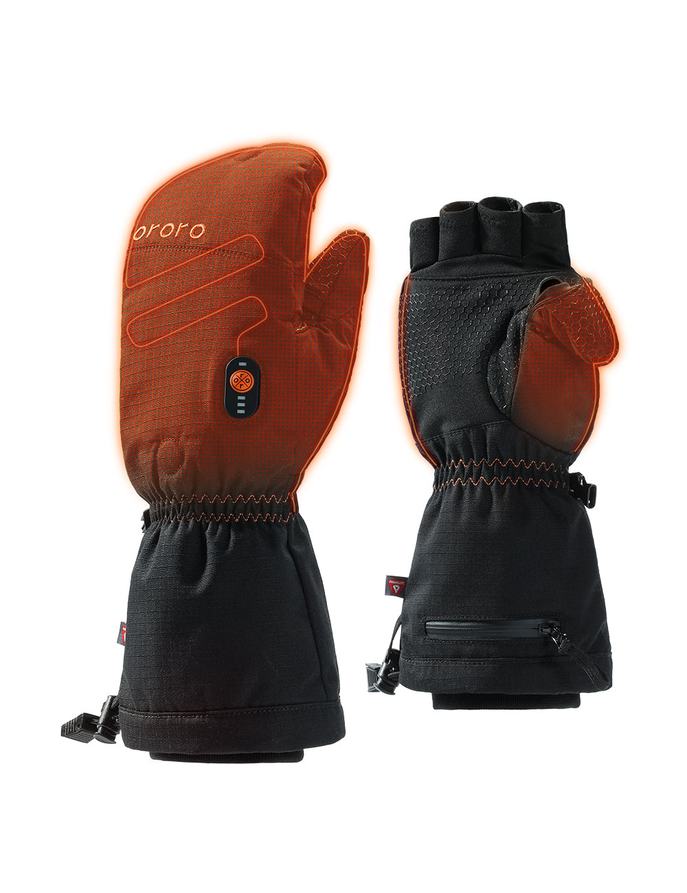 "Fargo" Heated Flip Top Mittens - Unisex