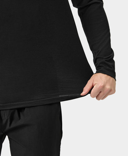 Aoraki Unisex Merino Wool Blend Baselayer - Black