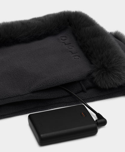 Queen Cove Unisex Heated Faux Fur Fleece Scarf