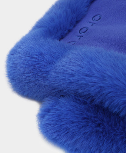 Queen Cove Unisex Heated Faux Fur Fleece Scarf
