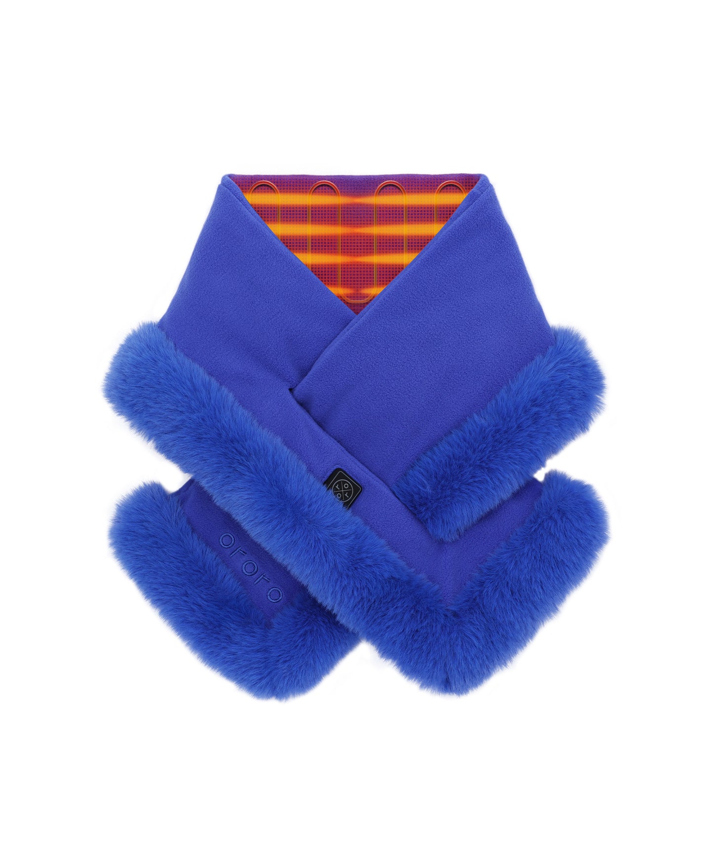 Queen Cove Unisex Heated Faux Fur Fleece Scarf