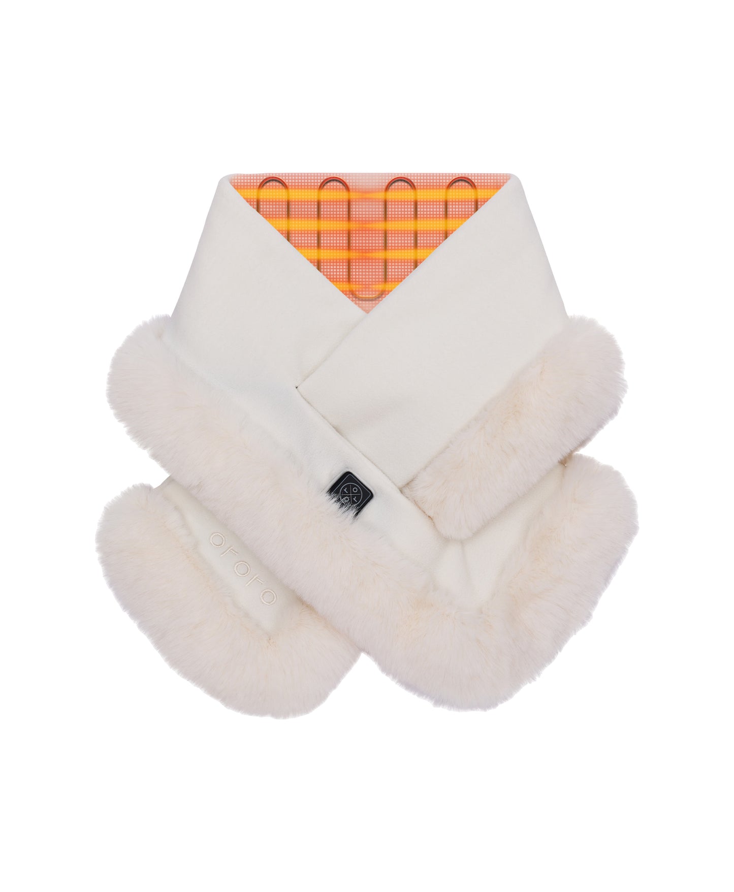 Queen Cove Unisex Heated Faux Fur Fleece Scarf