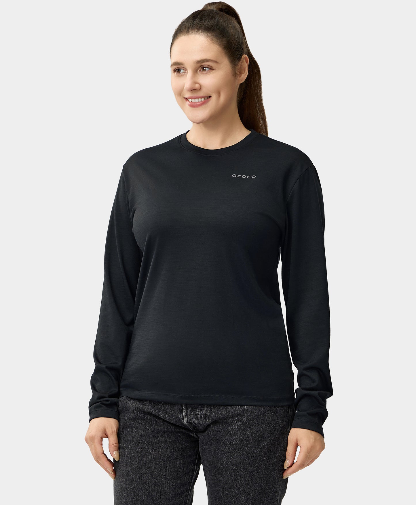 Aoraki Unisex Merino Wool Blend Baselayer - Black