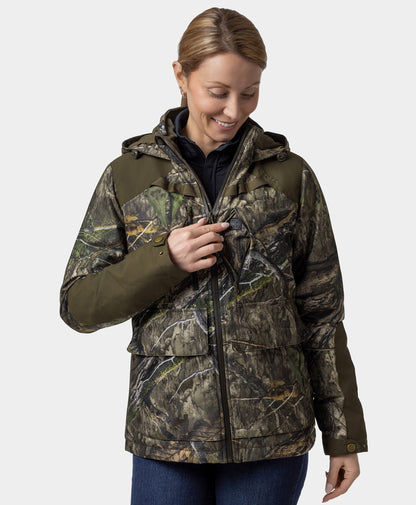 Women's Heated Hunting Jacket - Camouflage, Mossy Oak Country DNA