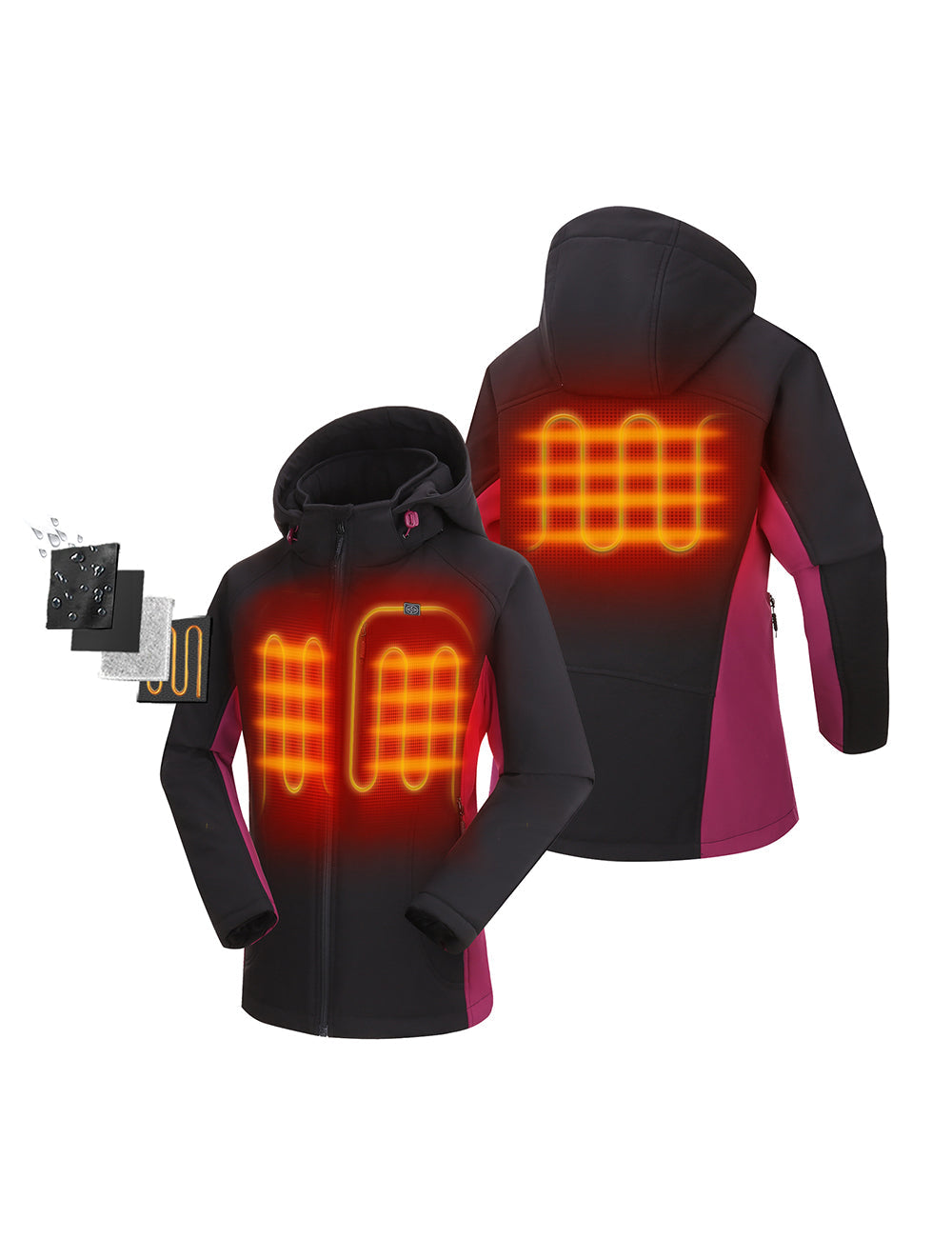 Left & Right Chest and Upper-Back Heating