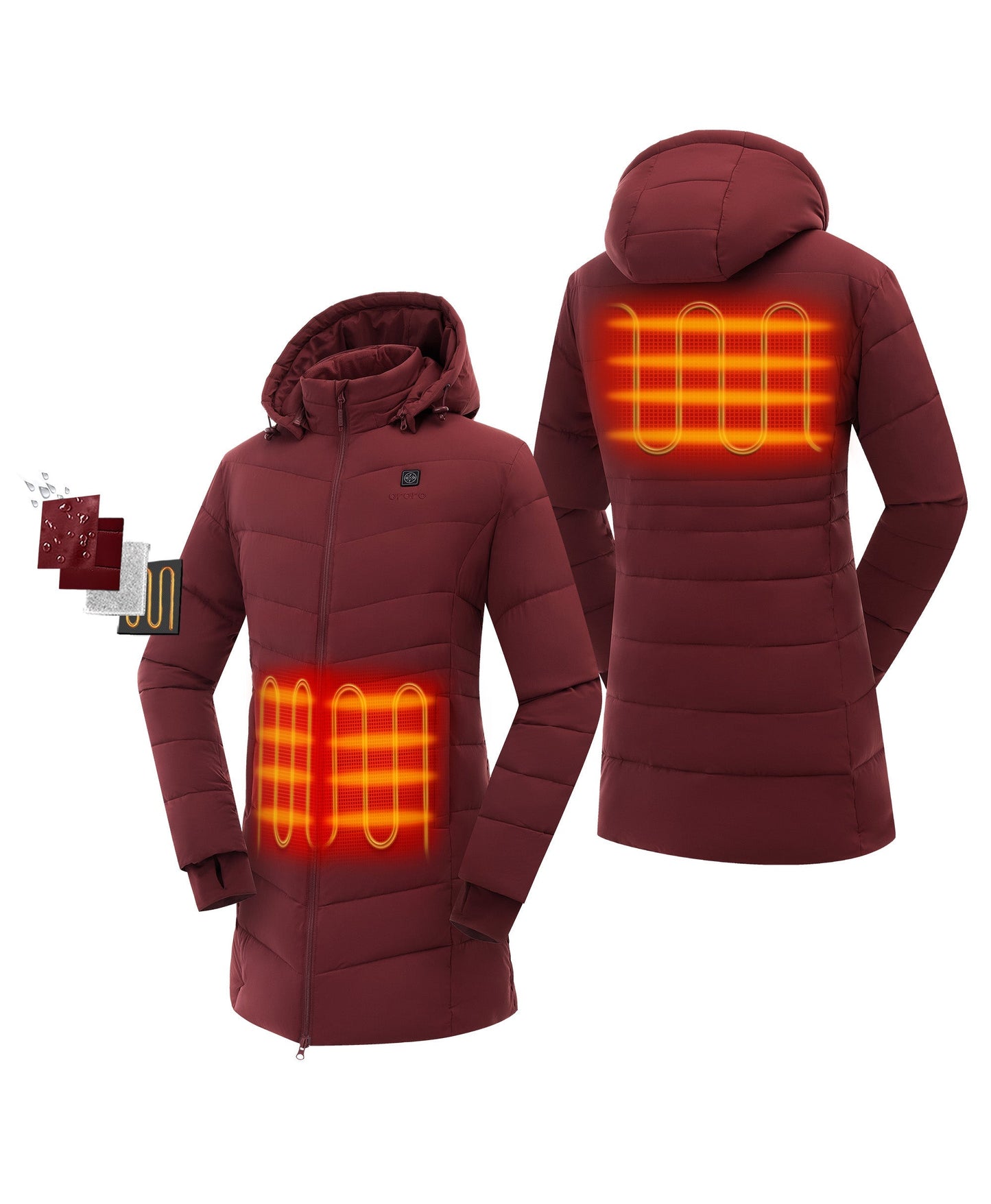 Women's Heated Puffer Parka Jacket