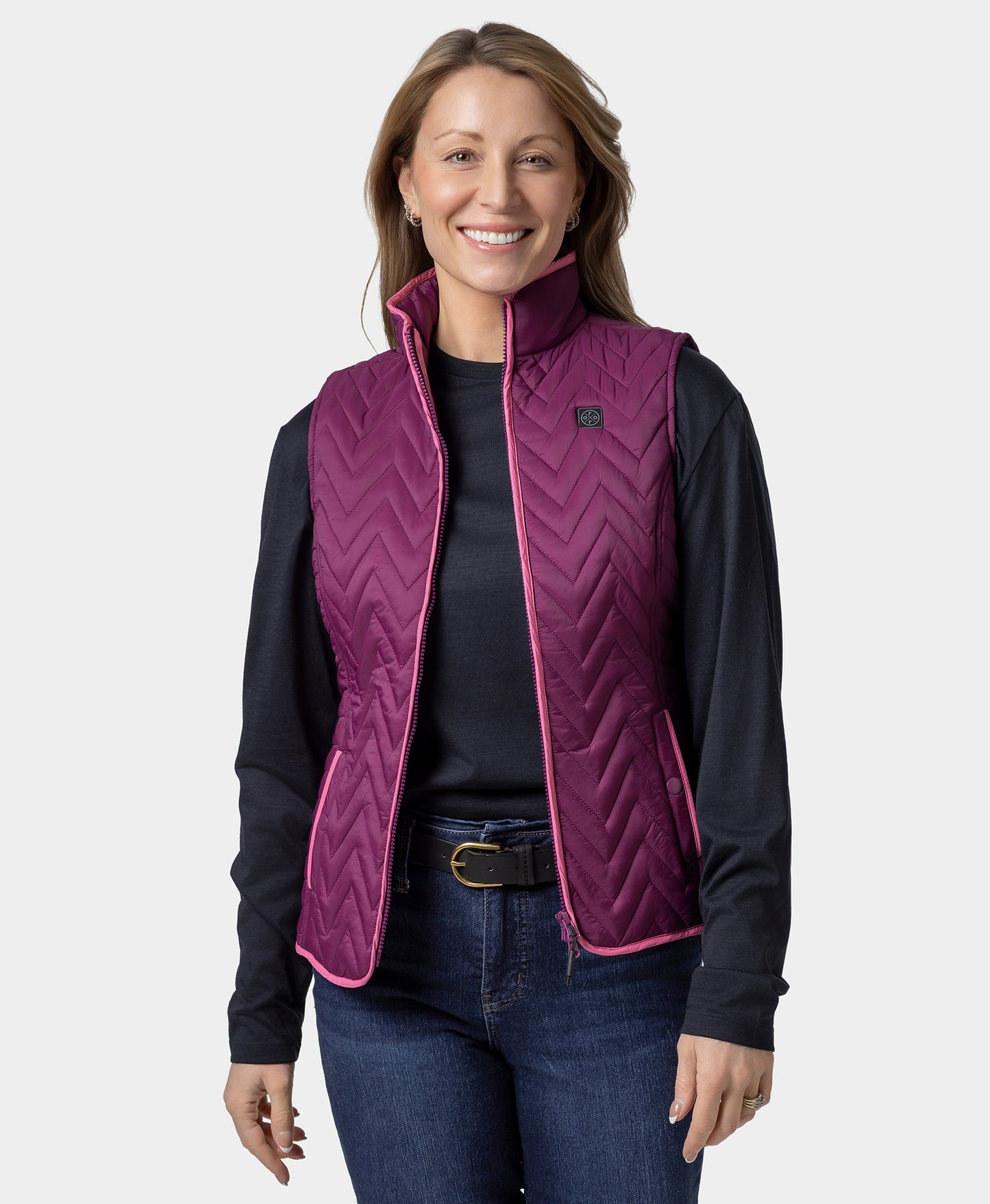 Women's Heated Chevron Quilted Vest