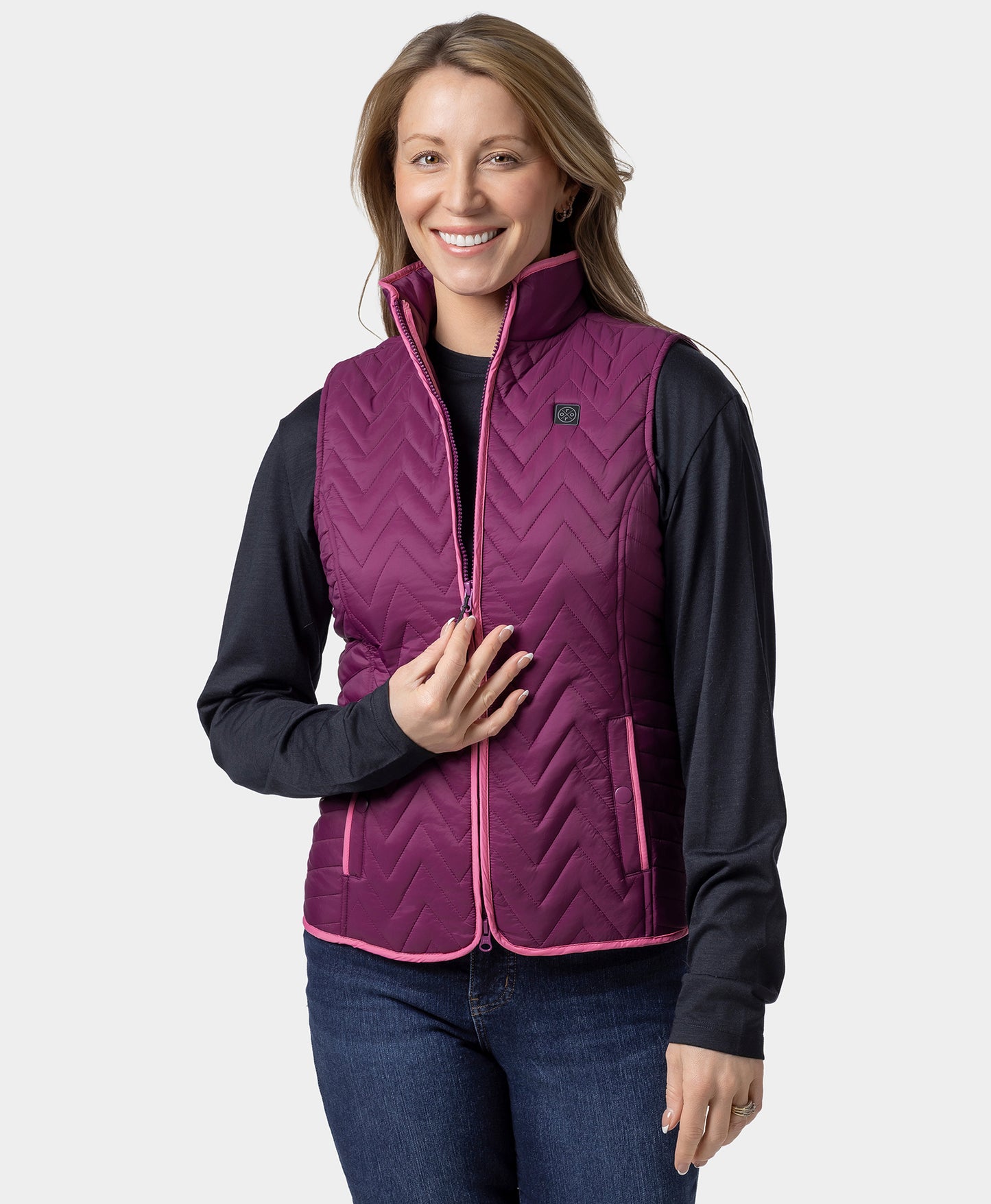 Women's Heated Chevron Quilted Vest