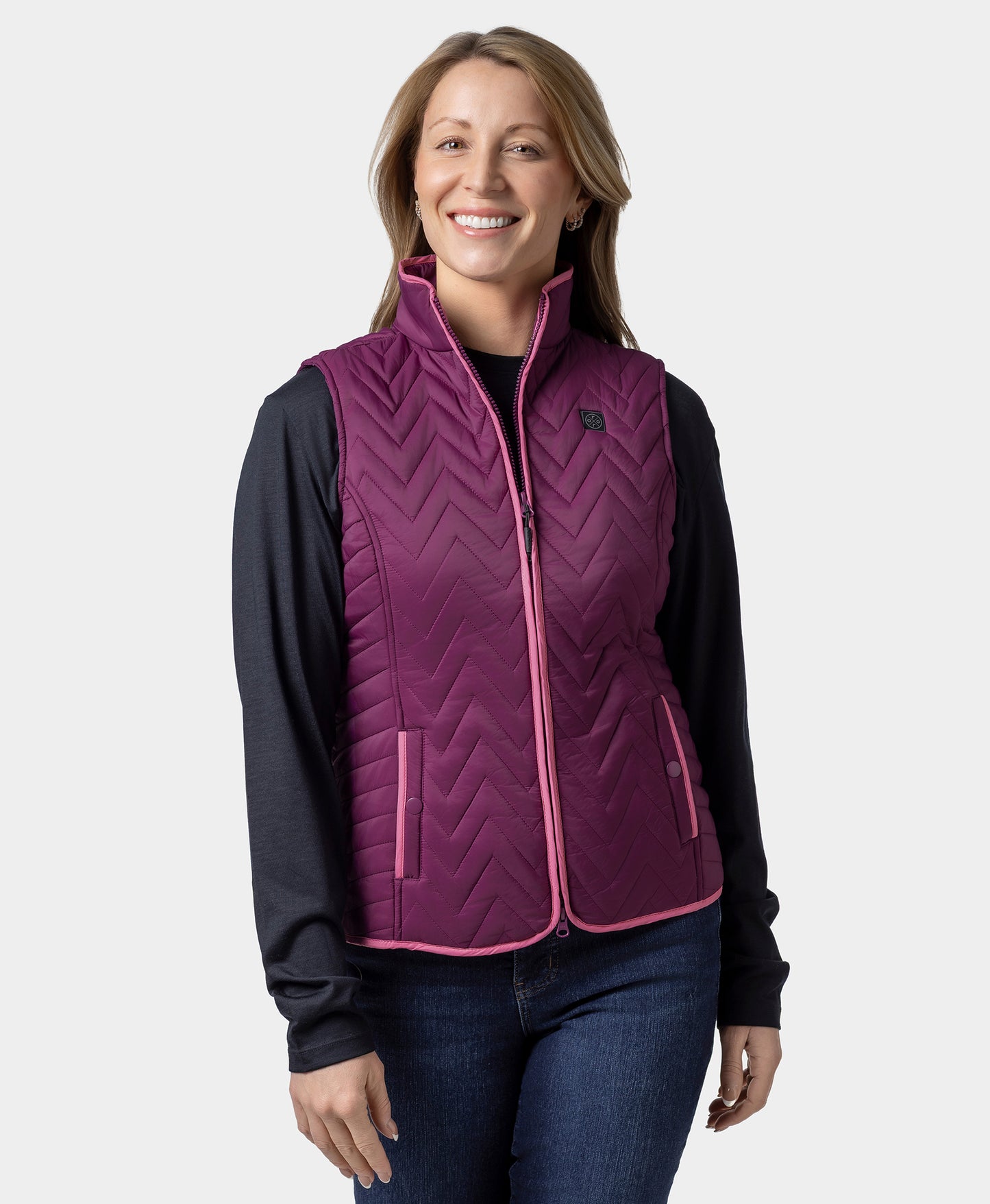 Women's Heated Chevron Quilted Vest
